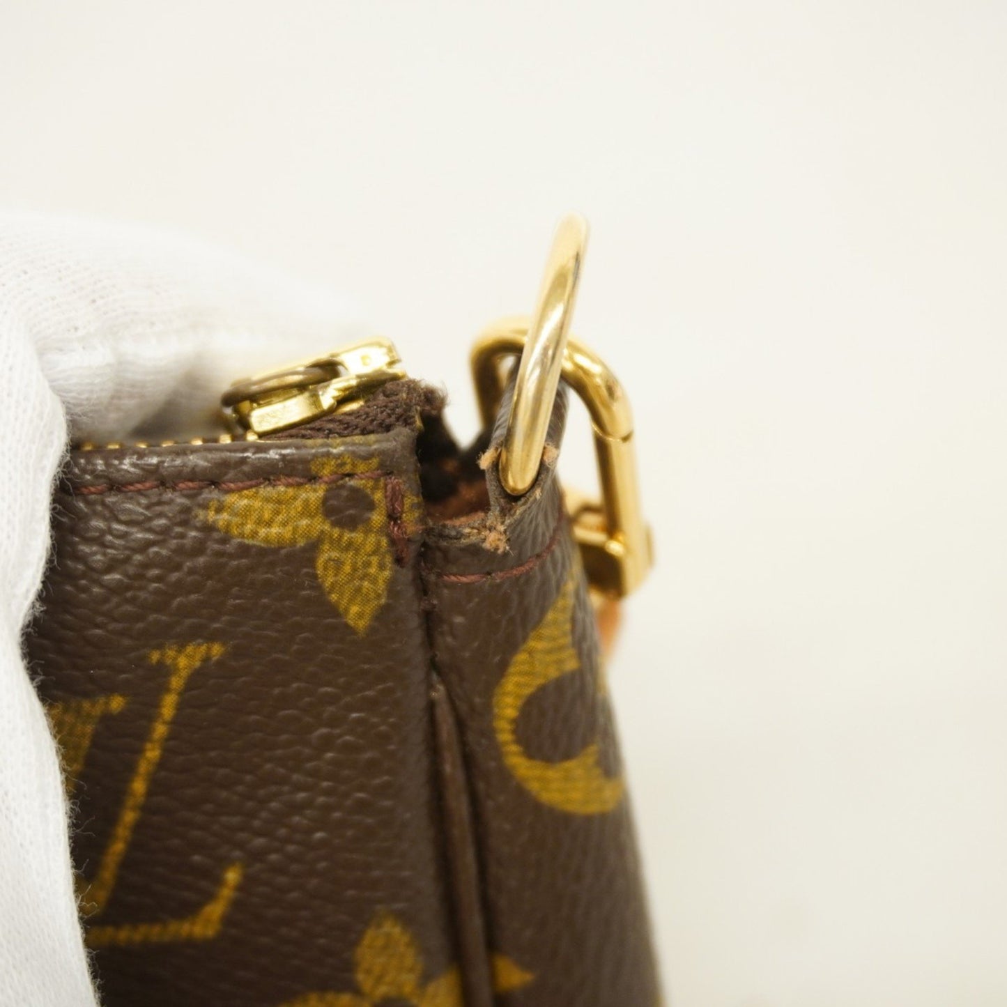 Louis Vuitton Pochette Accessoire Brown Canvas Clutch Bag