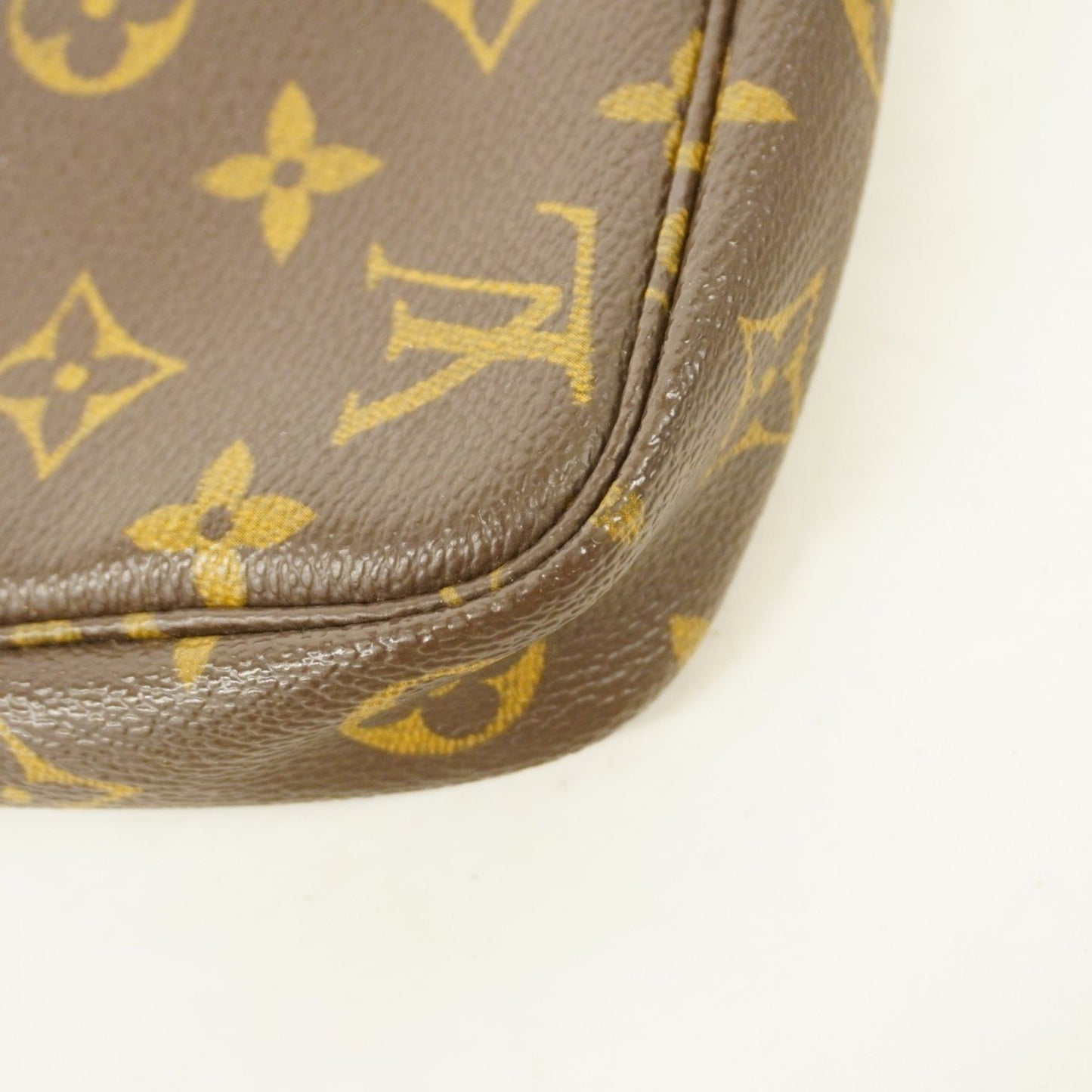 Louis Vuitton Pochette Accessoire Brown Canvas Clutch Bag