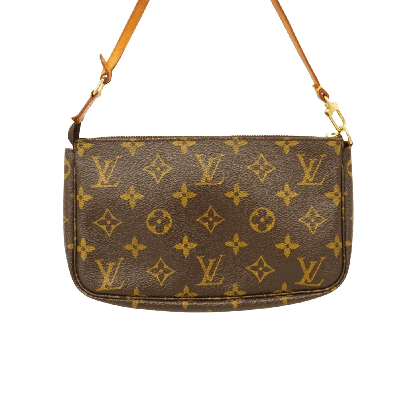 Louis Vuitton Pochette Accessoire Brown Canvas Clutch Bag