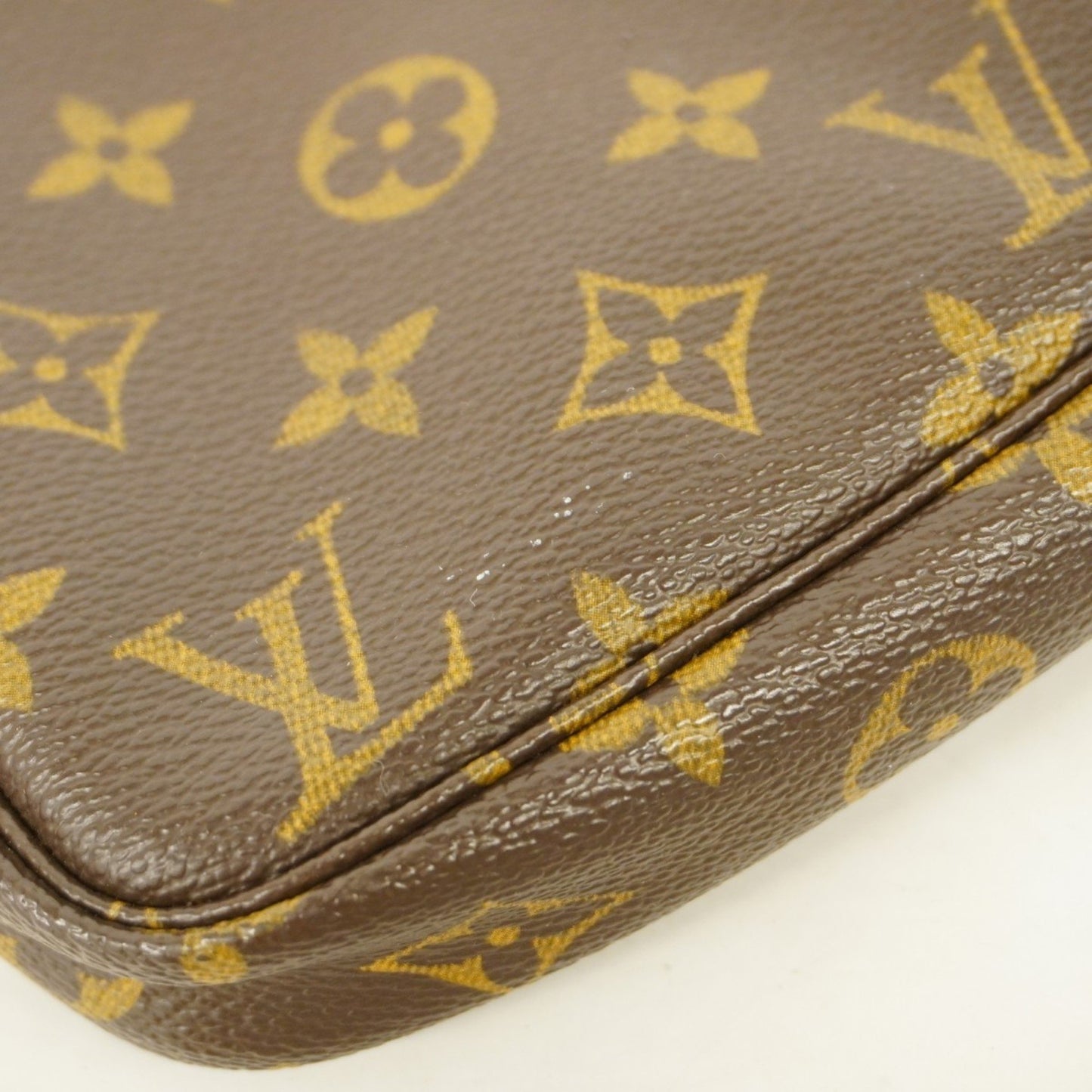 Louis Vuitton Pochette Accessoire Brown Canvas Clutch Bag