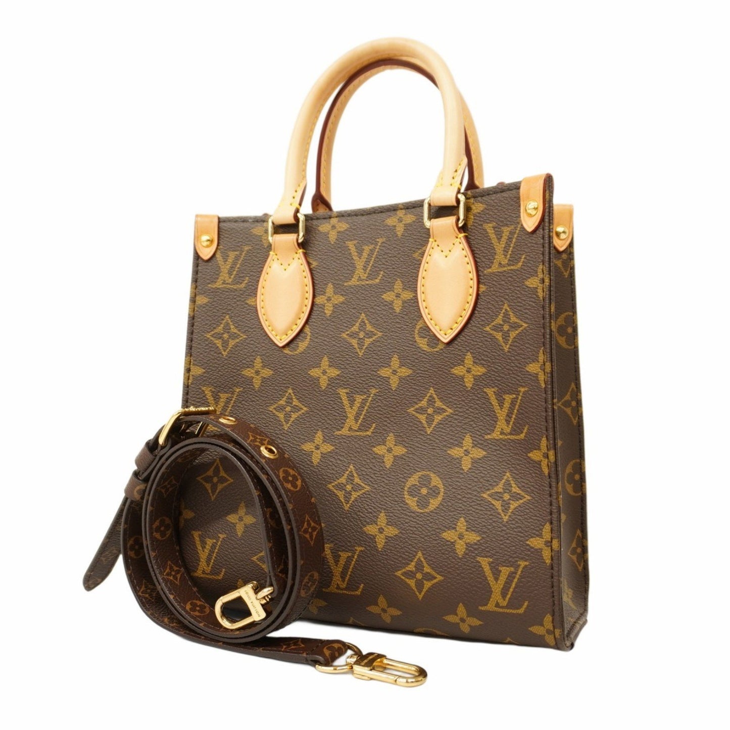 Louis Vuitton Sac Plat Brown Canvas Hand Bag