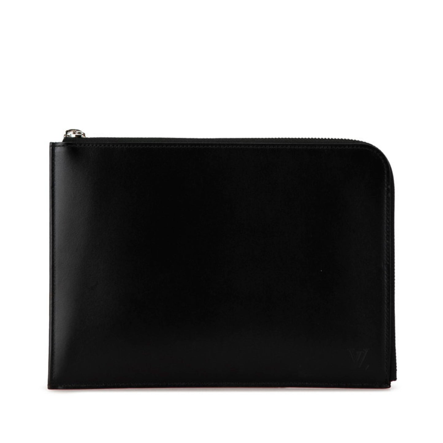 Louis Vuitton Pochette Jour Black Leather Clutch Bag