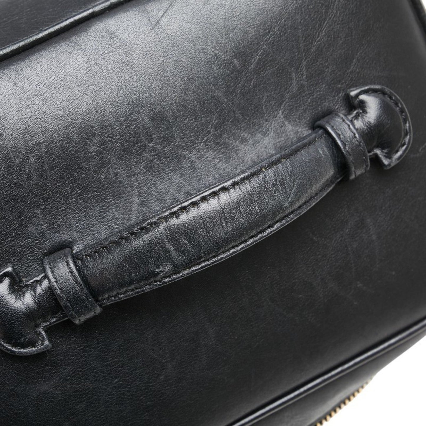 Chanel Vanity Black Leather Clutch Bag