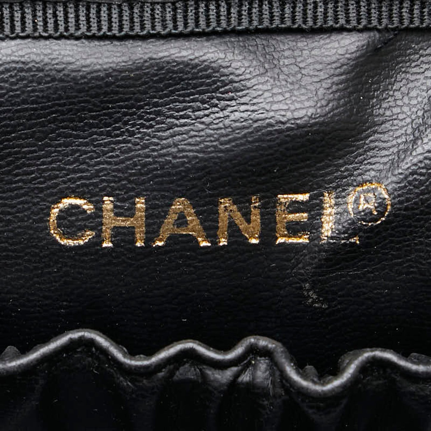 Chanel Vanity Black Leather Clutch Bag