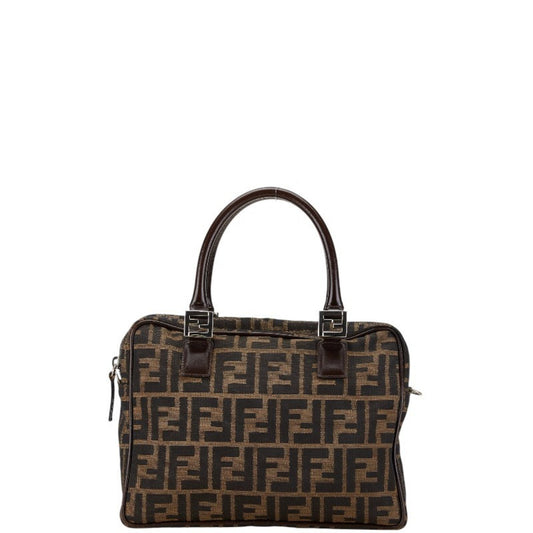 Fendi Zucchino Brown Canvas Hand Bag