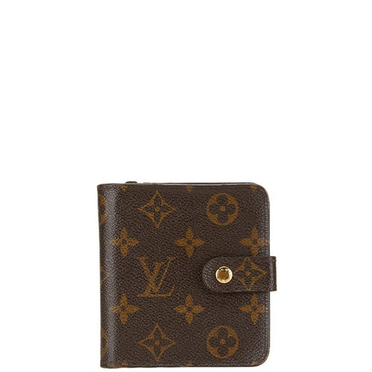 Louis Vuitton Compact zip Brown Canvas Wallet Accessories