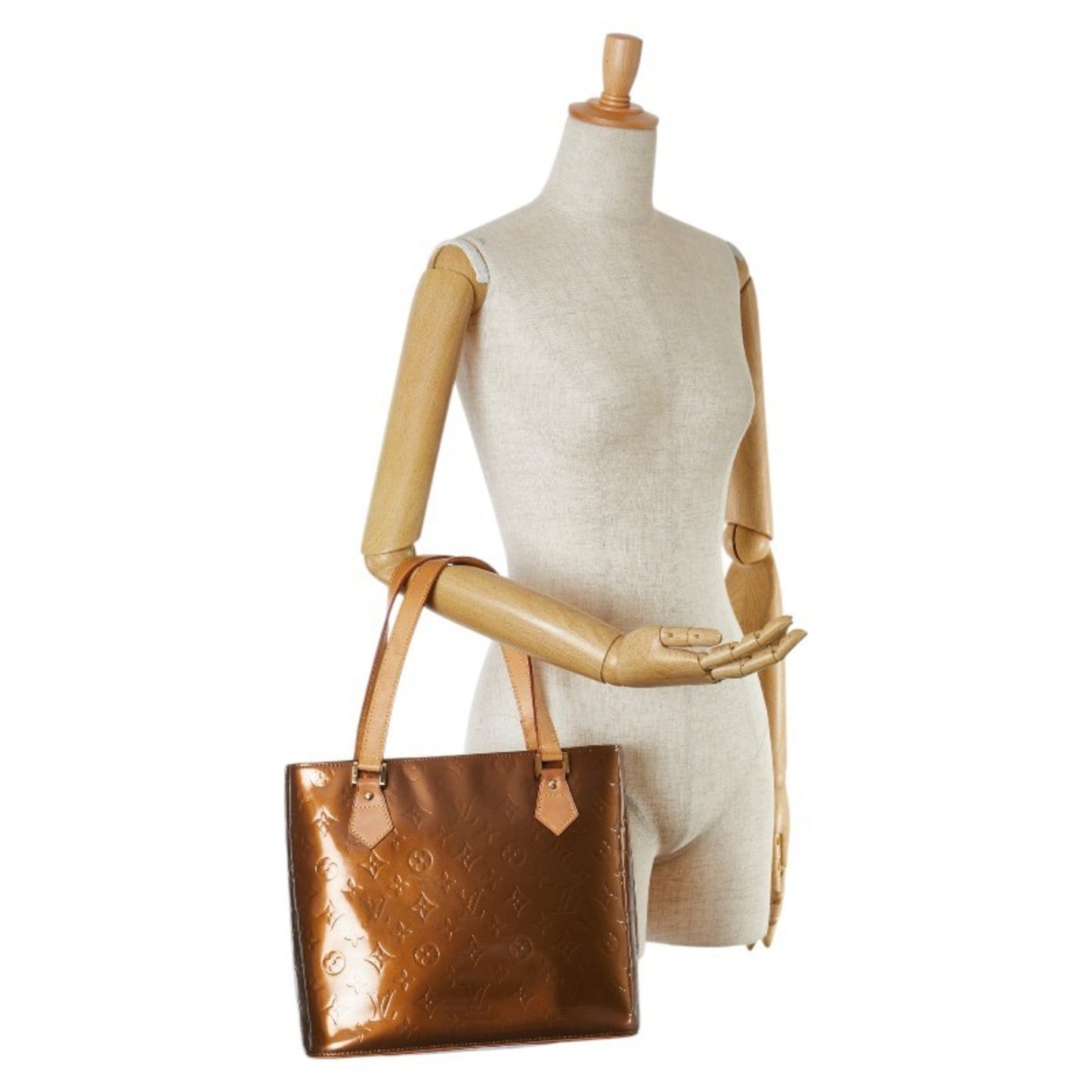 Louis Vuitton Houston Copper Patent Leather Tote Bag