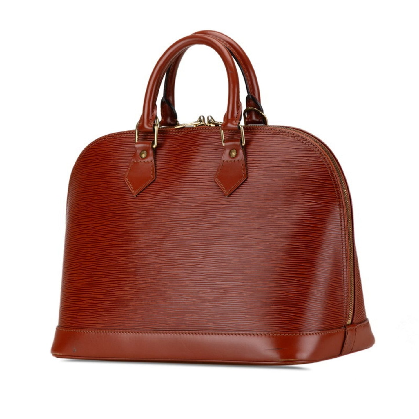 Louis Vuitton Alma Brown Leather Hand Bag