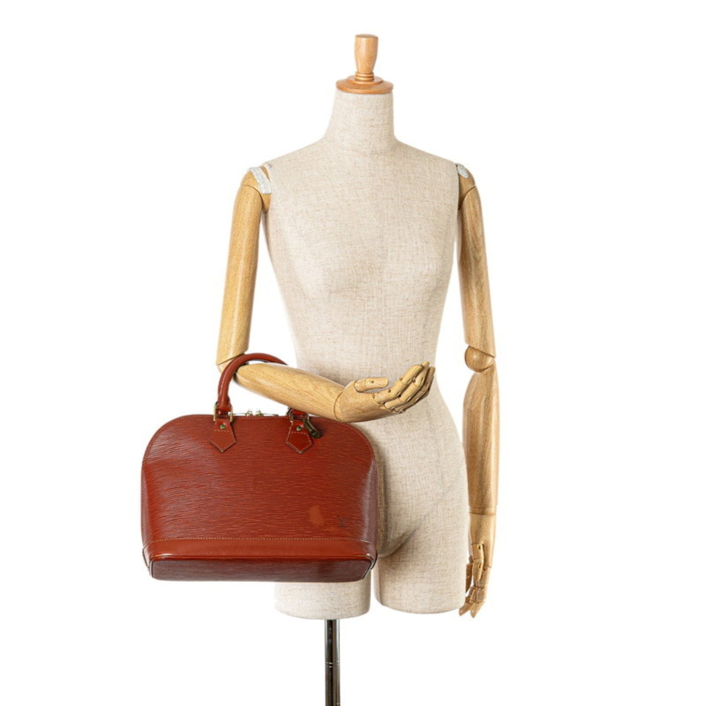 Louis Vuitton Alma Brown Leather Hand Bag