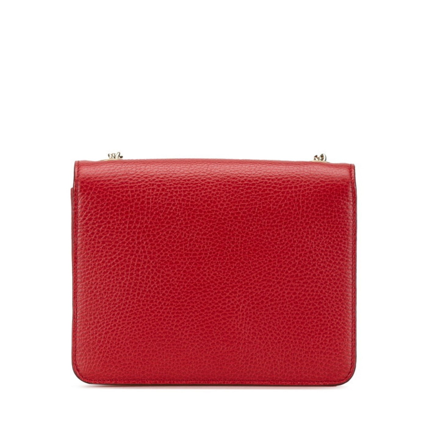 Gucci Interlocking G Red Leather Shoulder Bag