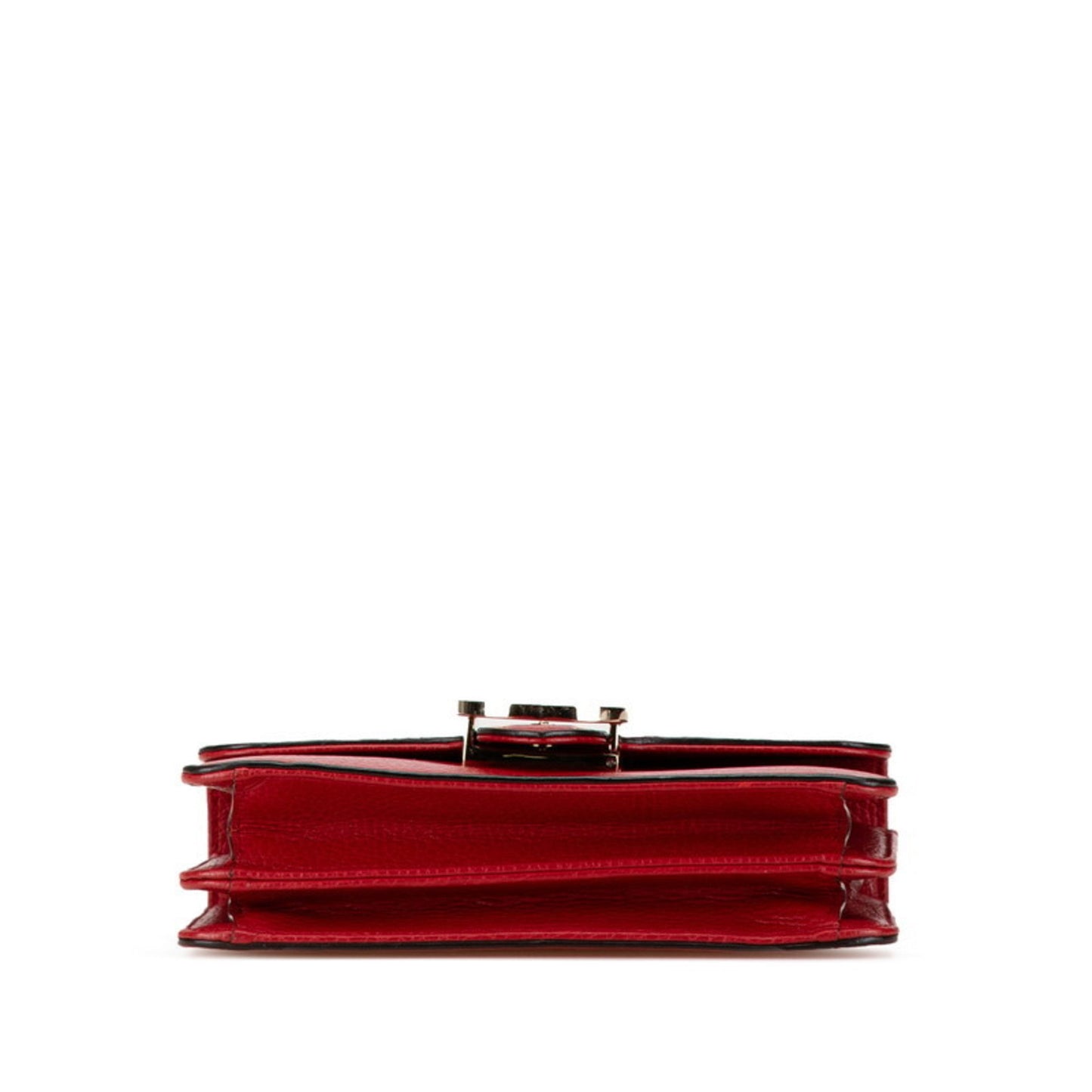 Gucci Interlocking G Red Leather Shoulder Bag