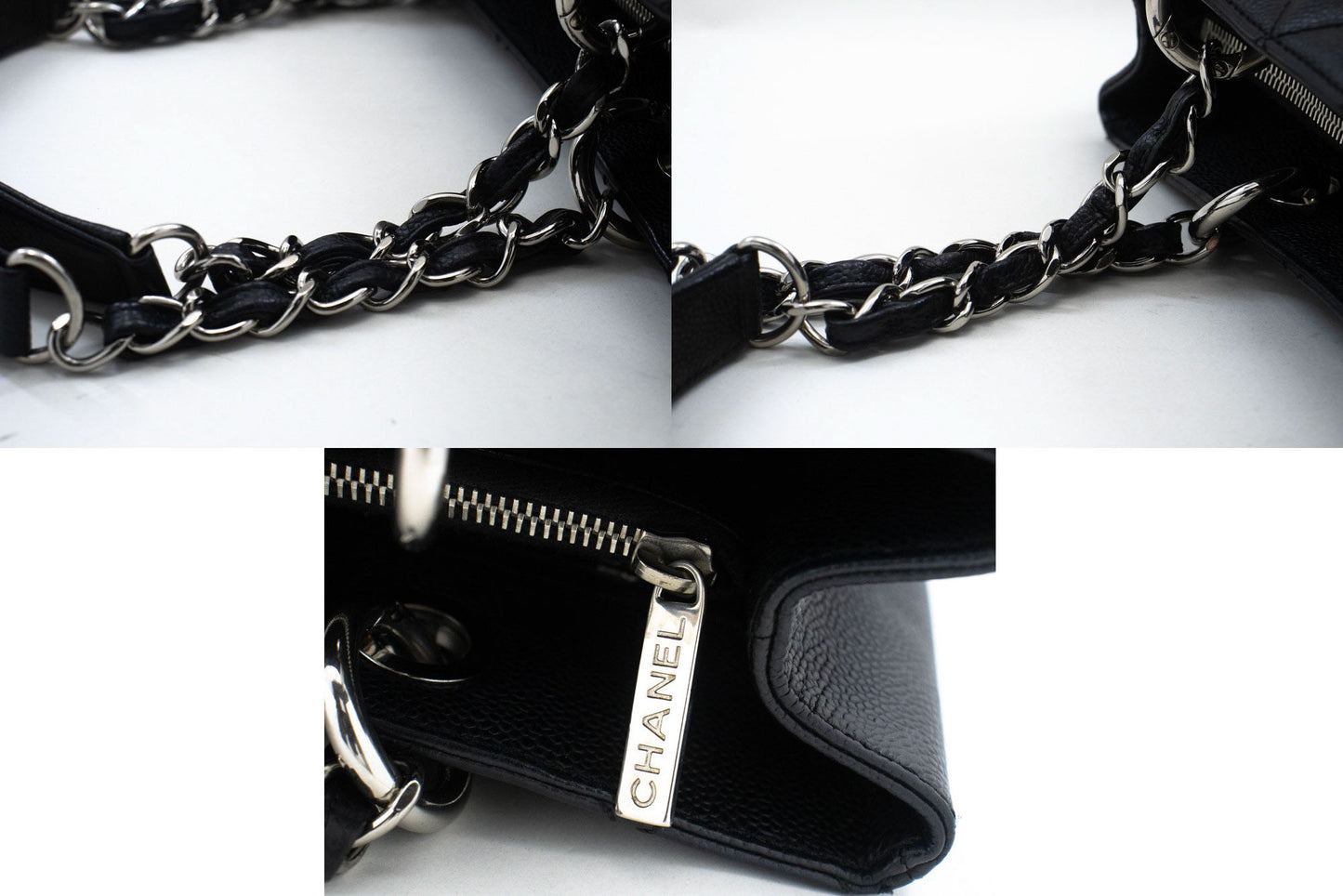 Chanel Grand Shopping Black Leather Shoulder Bag