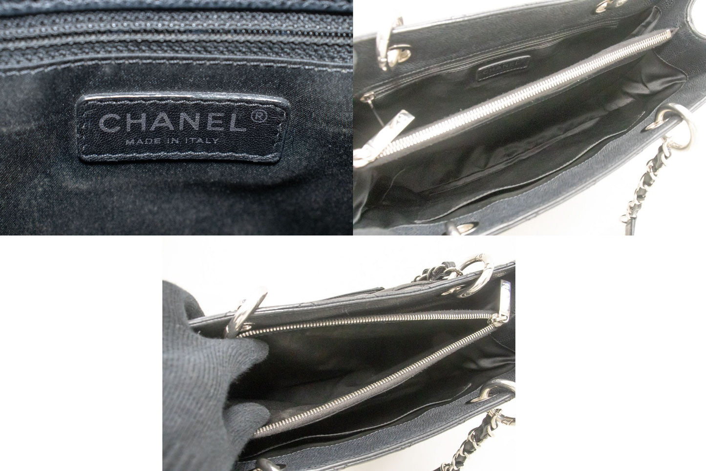 Chanel Grand Shopping Black Leather Shoulder Bag