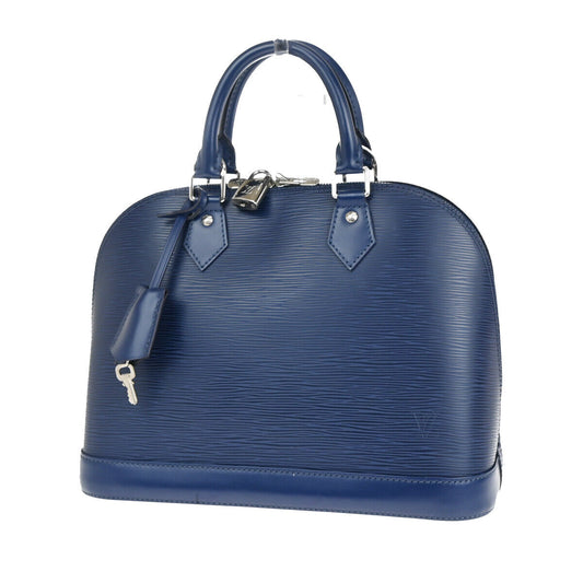 Louis Vuitton Alma Blue Leather Hand Bag