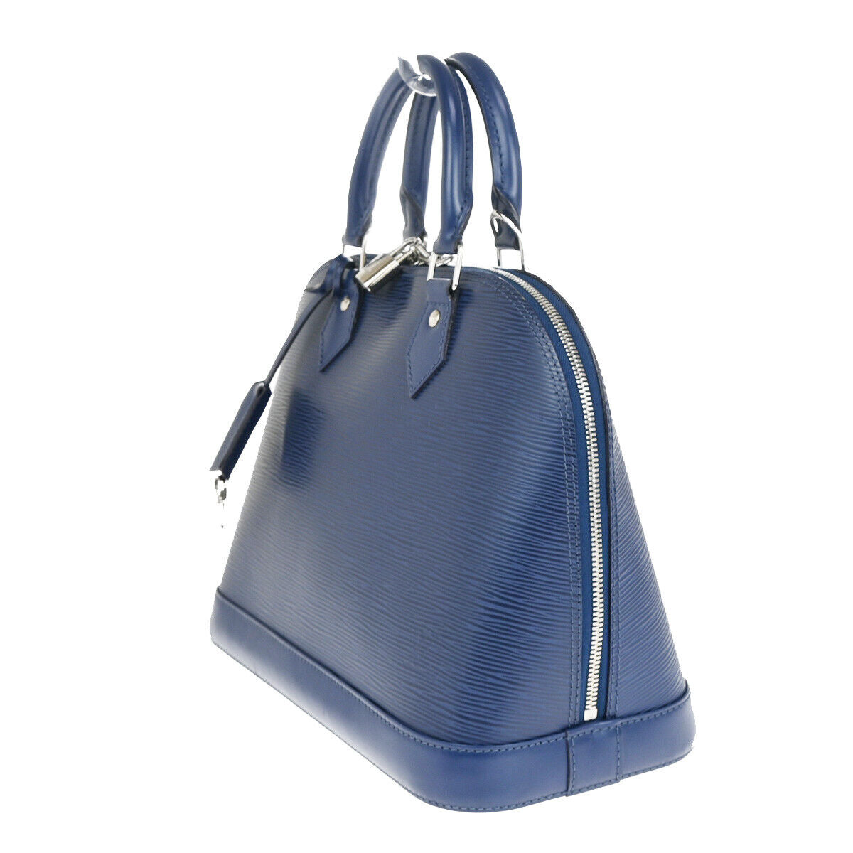 Louis Vuitton Alma Blue Leather Hand Bag