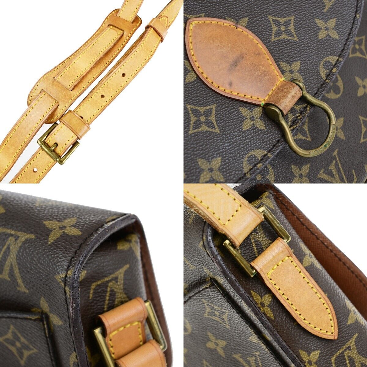 Louis Vuitton Saint Cloud Brown Canvas Shoulder Bag