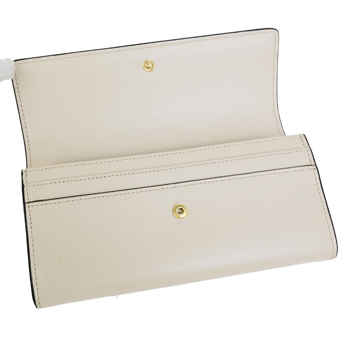 Fendi Continental Beige Leather Wallet Accessories