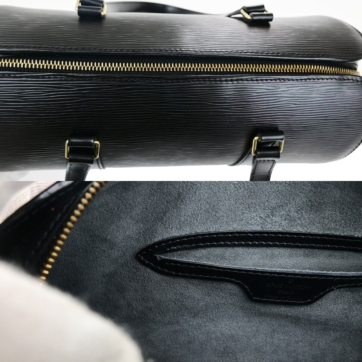 Louis Vuitton Soufflot Black Leather Shoulder Bag