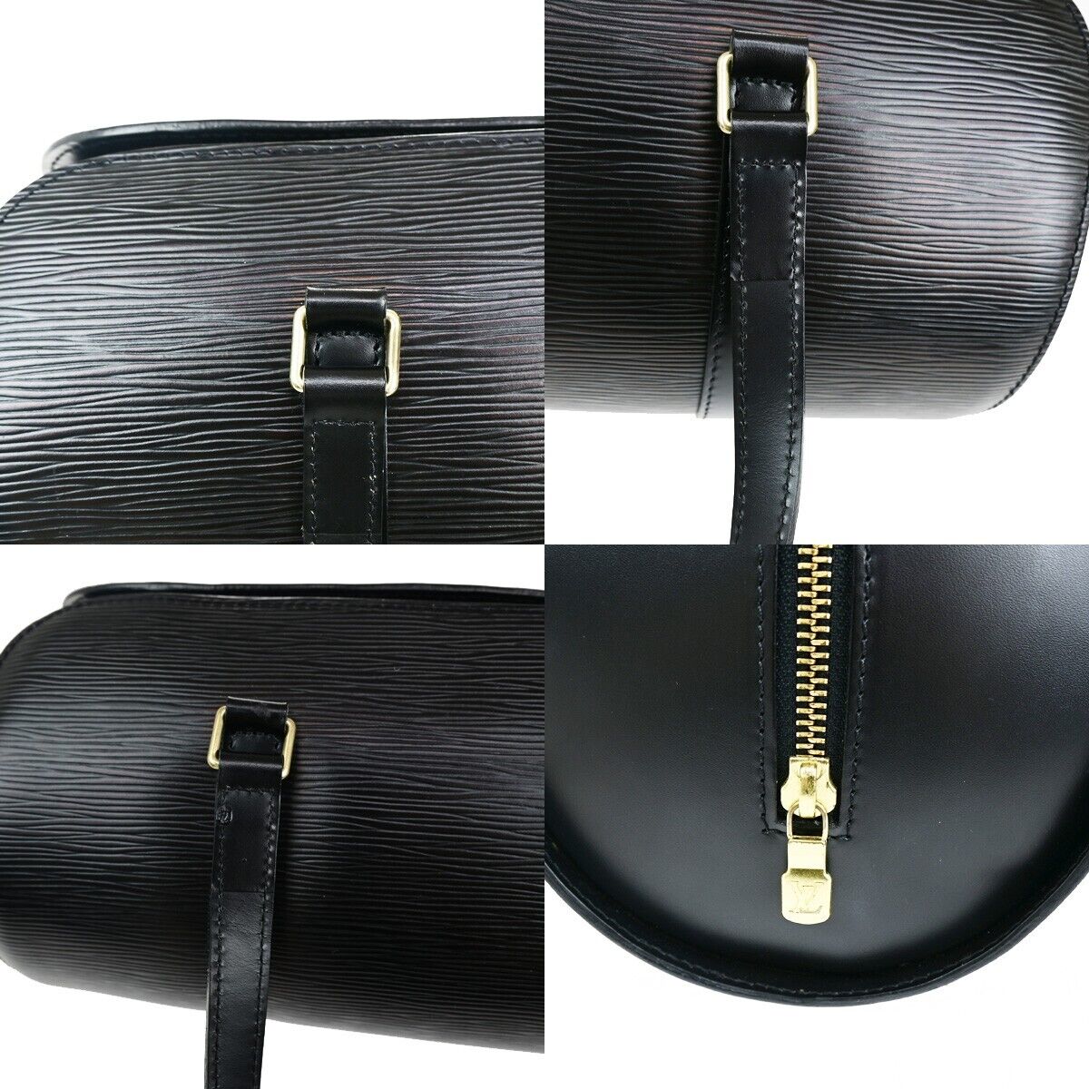 Louis Vuitton Soufflot Black Leather Shoulder Bag