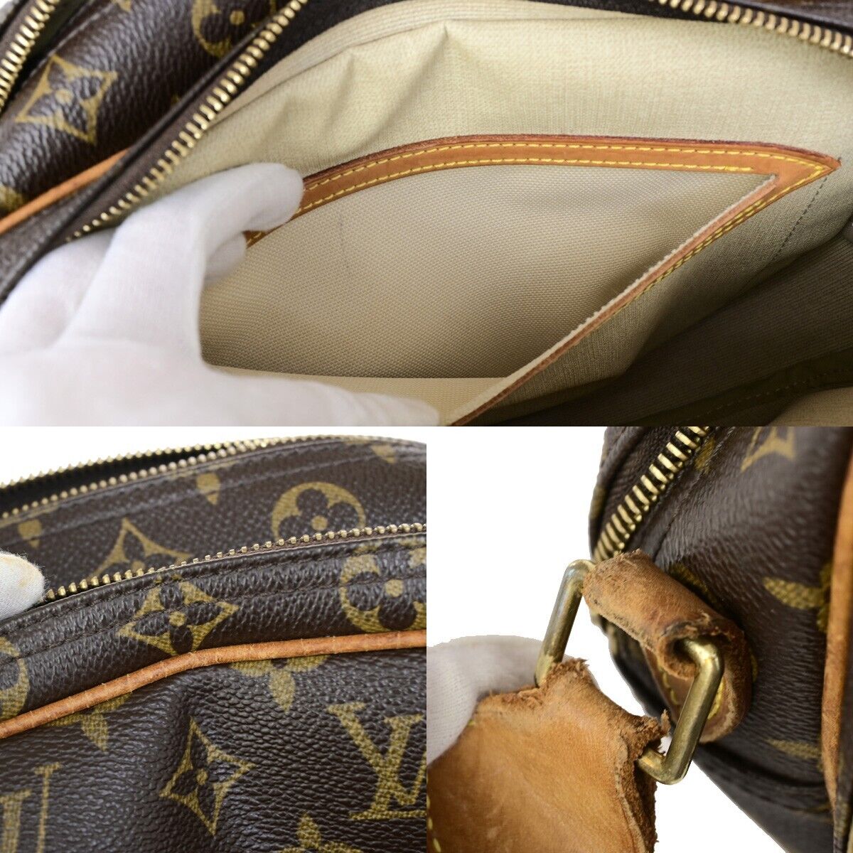 Louis Vuitton Reporter pm Brown Canvas Shoulder Bag