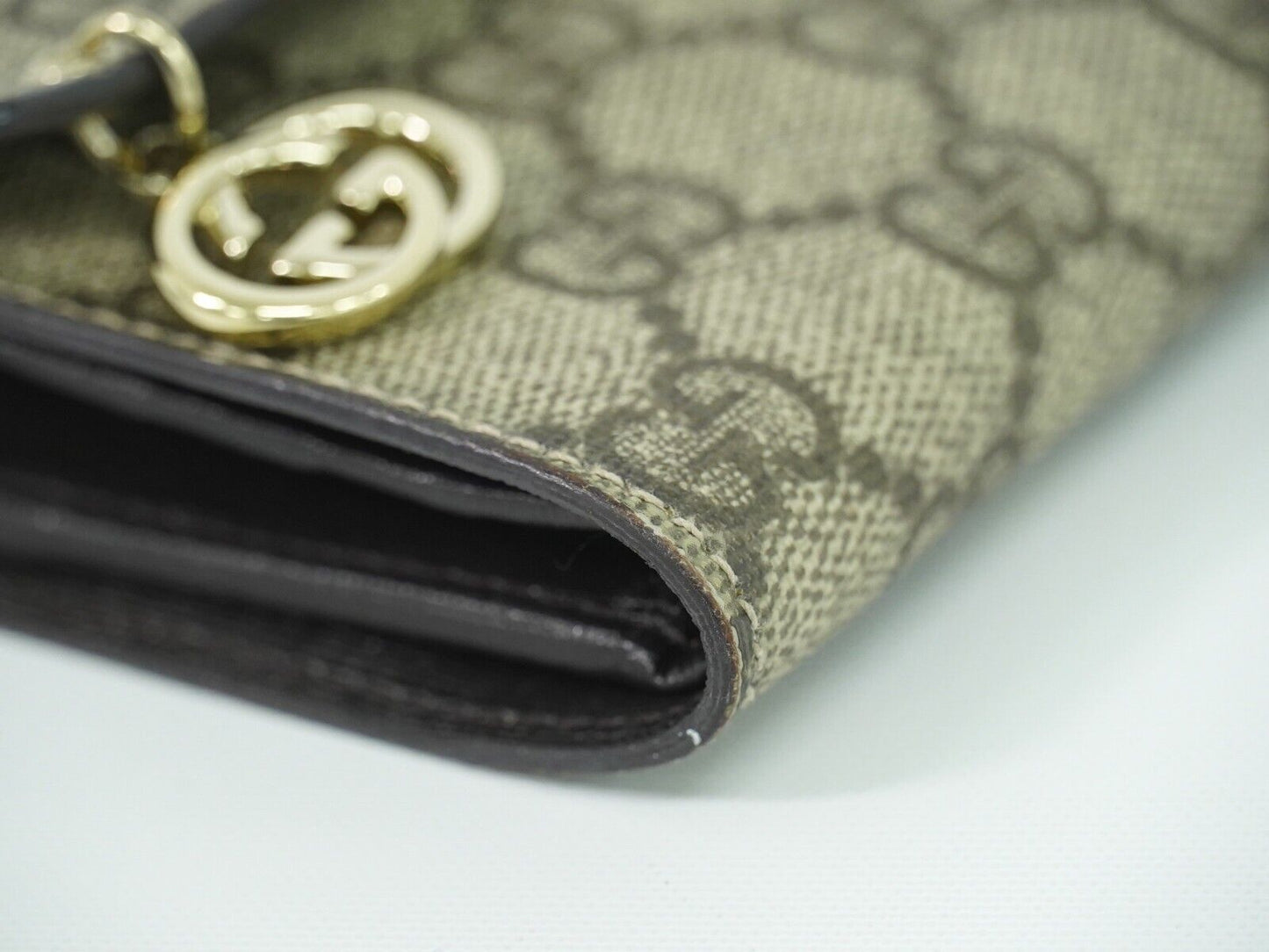 Gucci Interlocking G Beige Canvas Wallet Accessories