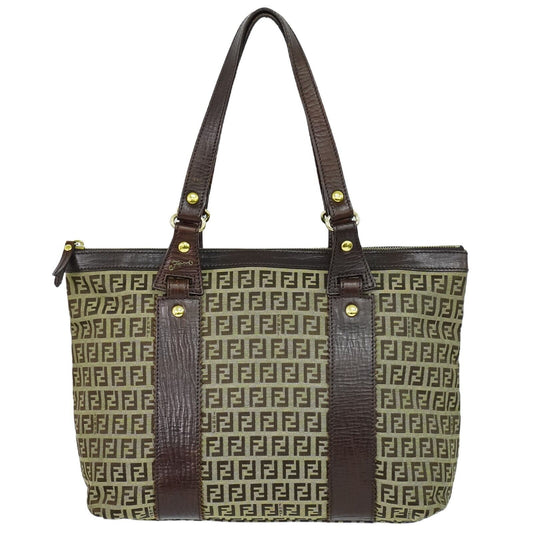 Fendi Zucca Brown Canvas Tote Bag