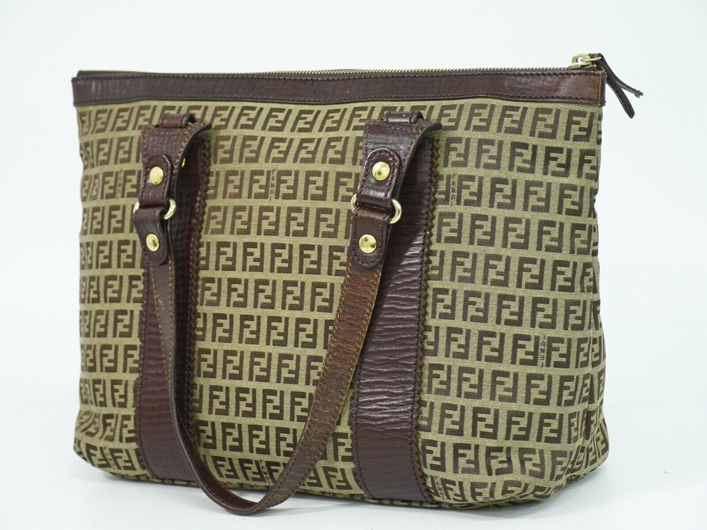 Fendi Zucca Brown Canvas Tote Bag