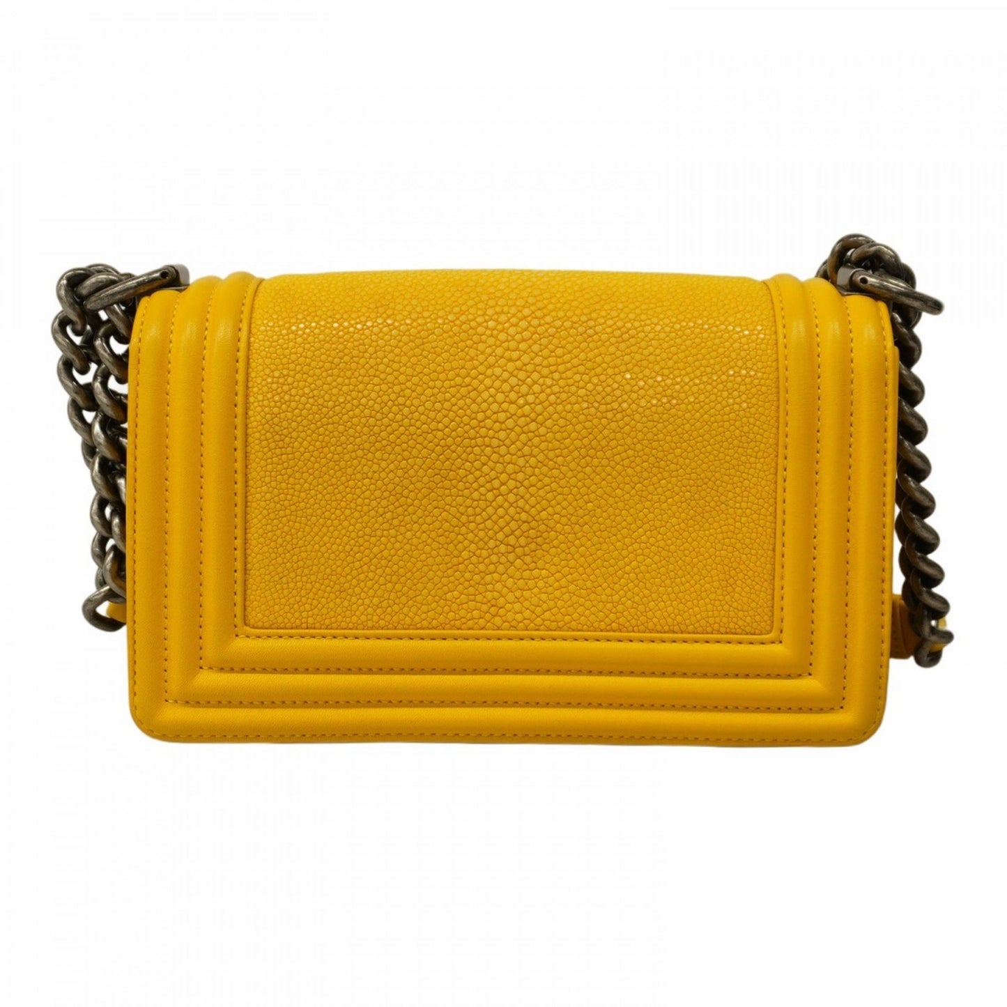 Chanel Boy Yellow Leather Shoulder Bag