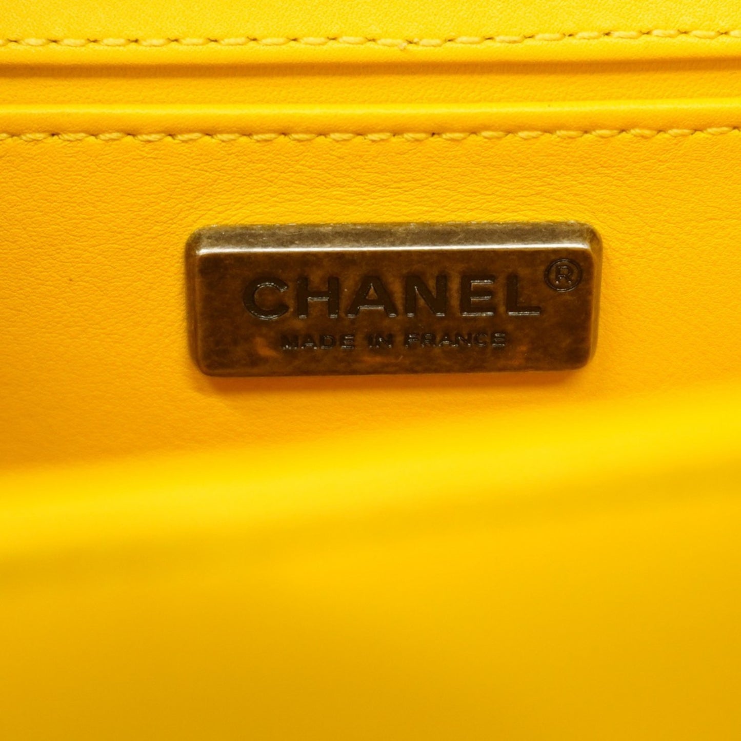 Chanel Boy Yellow Leather Shoulder Bag