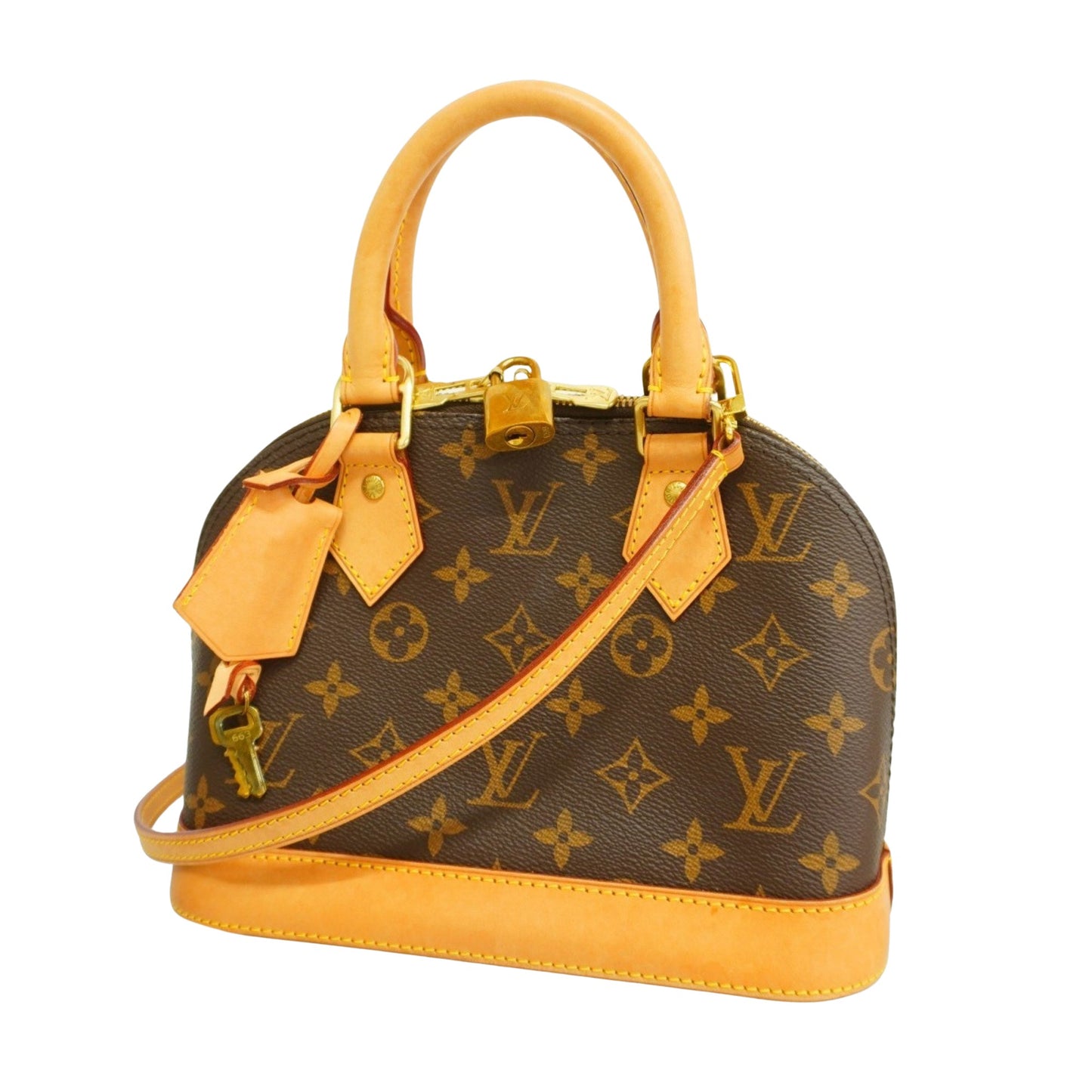 Louis Vuitton Alma BB Brown Canvas Hand Bag