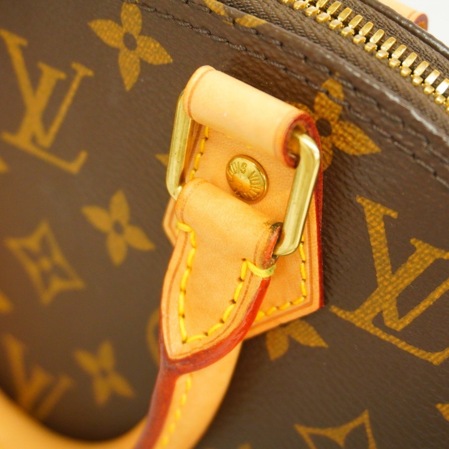 Louis Vuitton Alma BB Brown Canvas Hand Bag