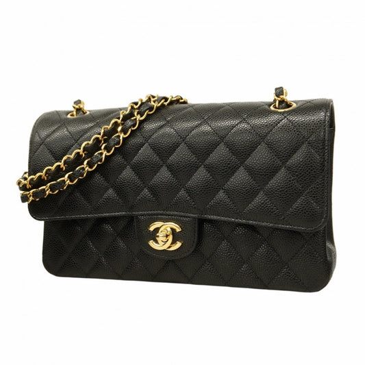 Chanel Timeless Black Leather Shoulder Bag