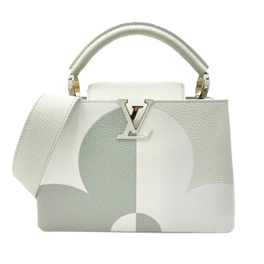 Louis Vuitton Capucines White Silver Hand Bag