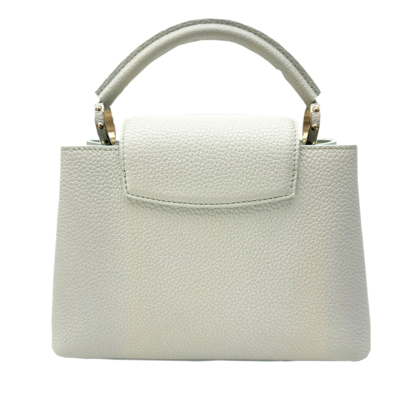 Louis Vuitton Capucines White Silver Hand Bag