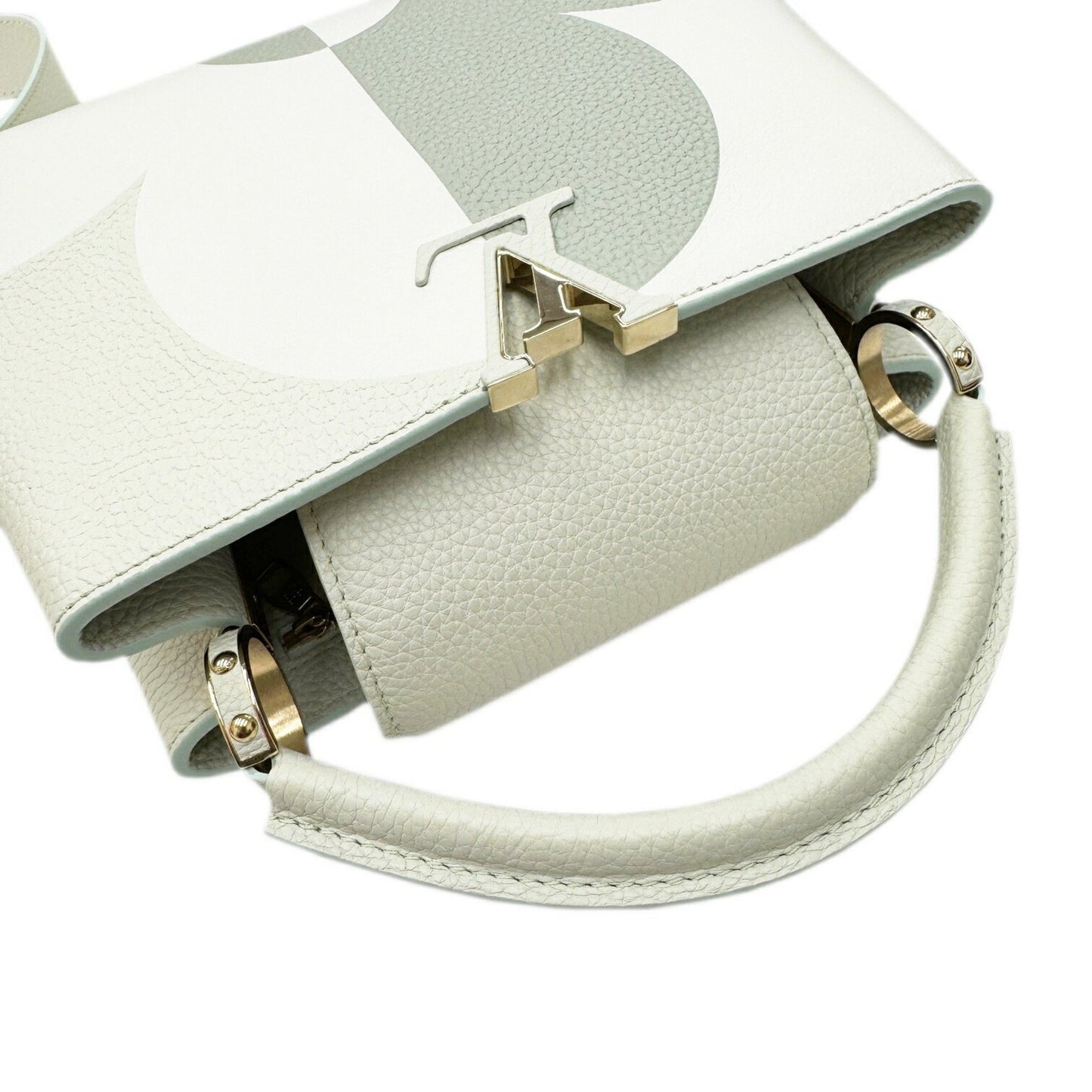 Louis Vuitton Capucines White Silver Hand Bag