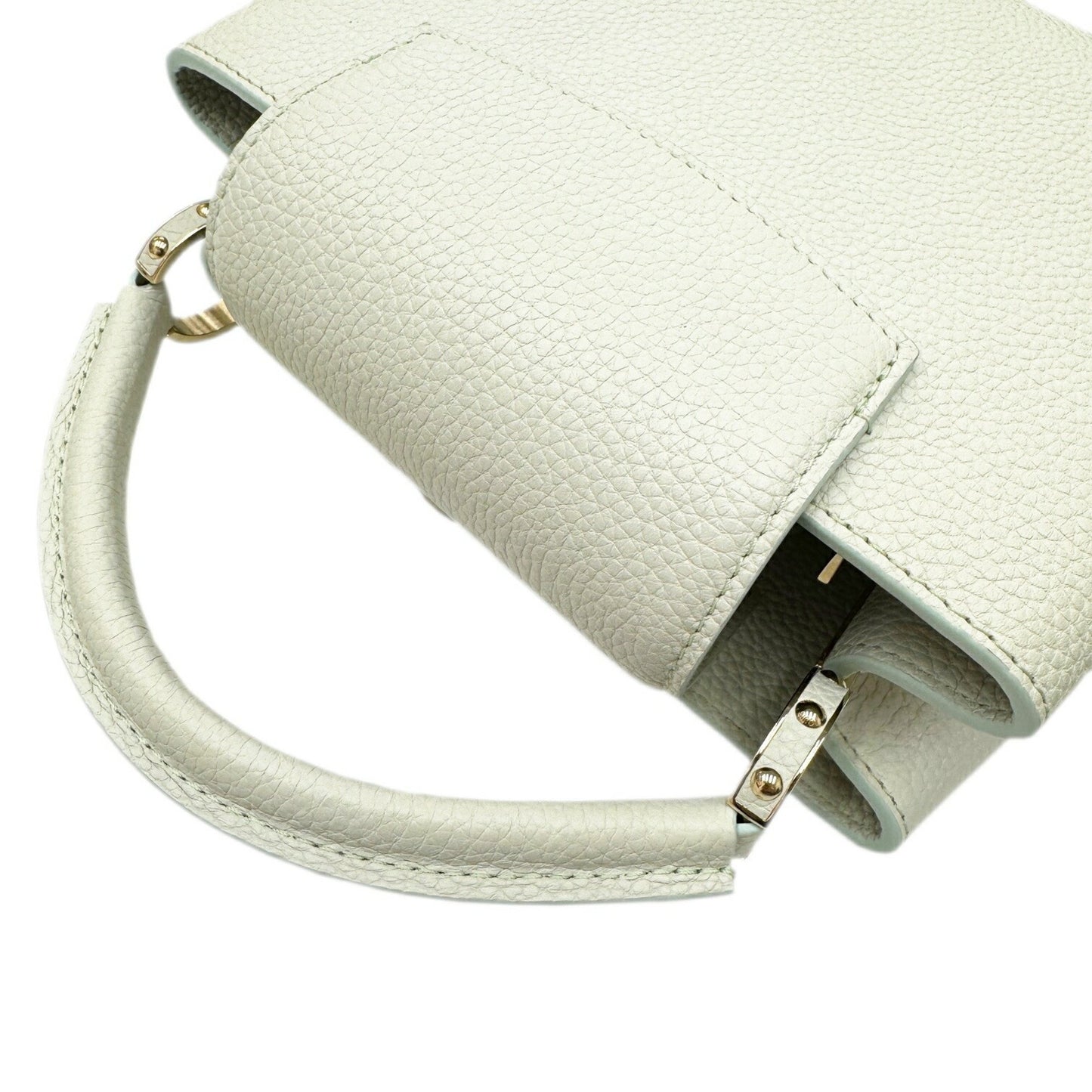 Louis Vuitton Capucines White Silver Hand Bag