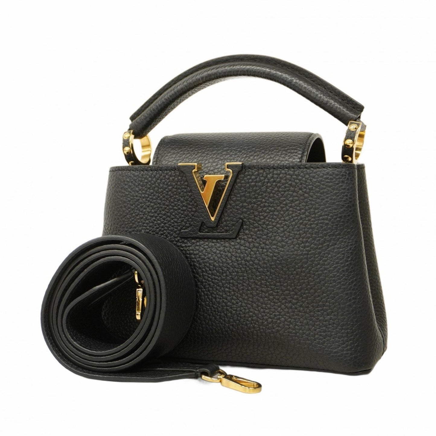 Louis Vuitton Capucines mini Black Leather Hand Bag