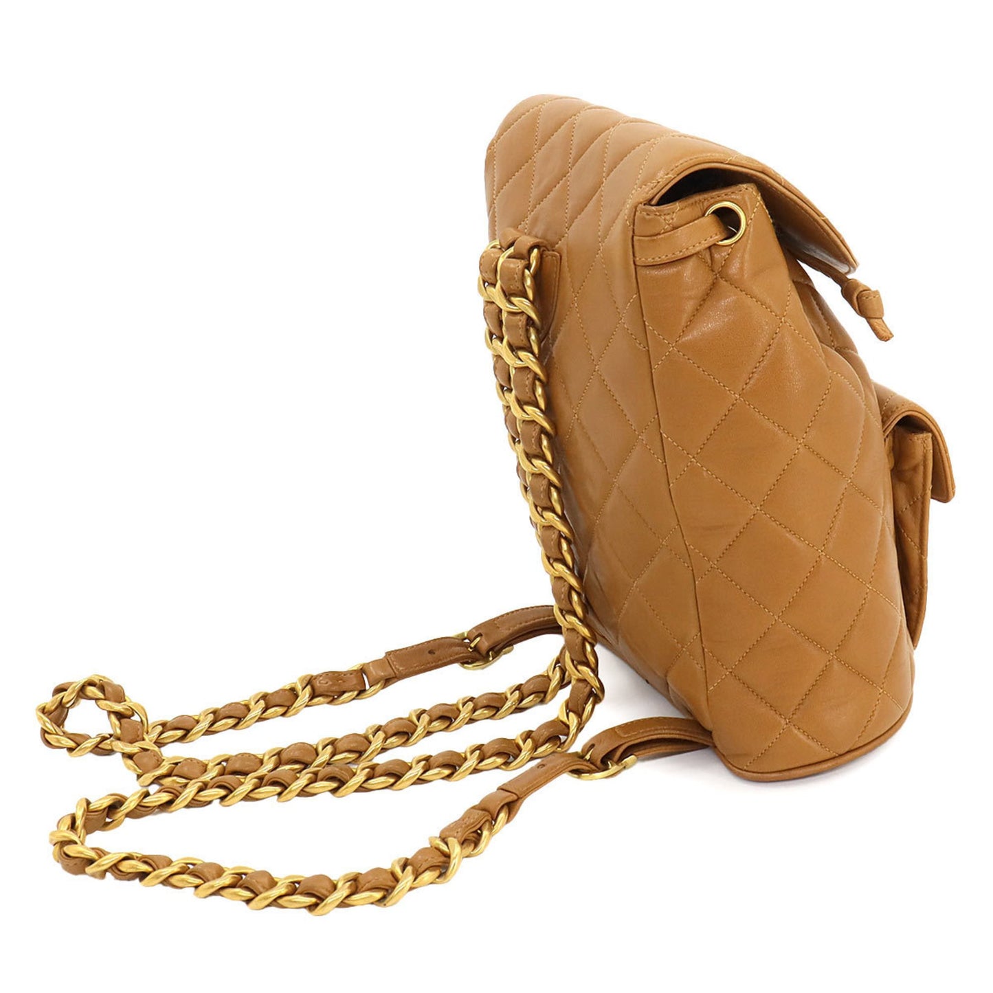 Chanel Duma Camel Leather Backpack Bag