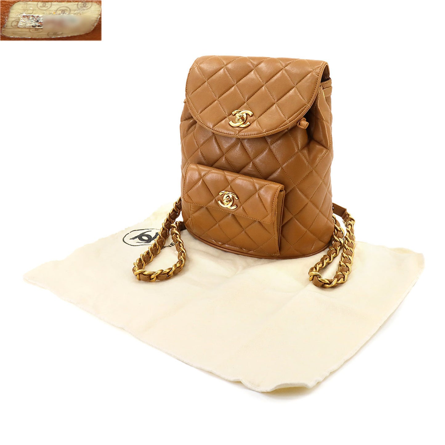 Chanel Duma Camel Leather Backpack Bag