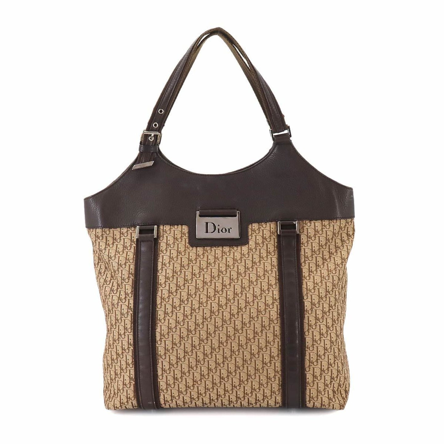 Dior Street chic Brown Canvas Tote Bag