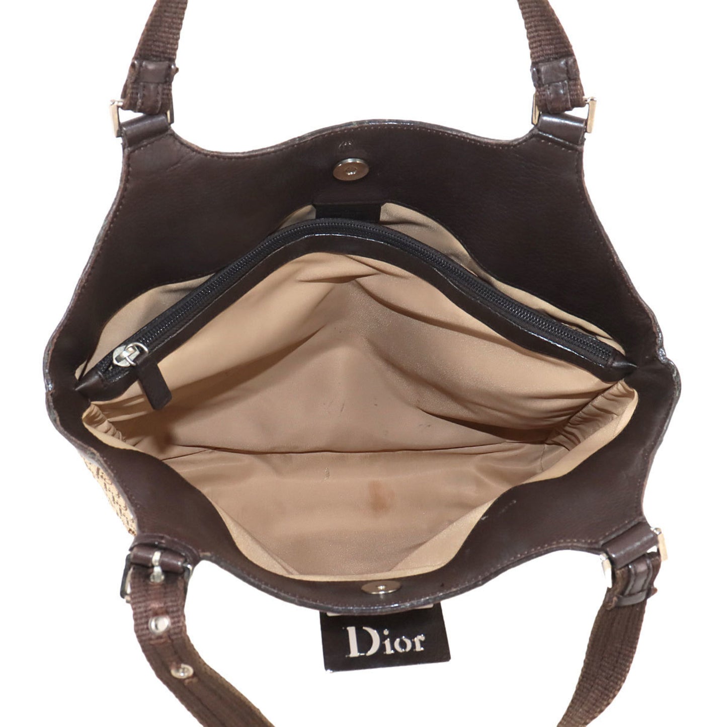 Dior Street chic Brown Canvas Tote Bag