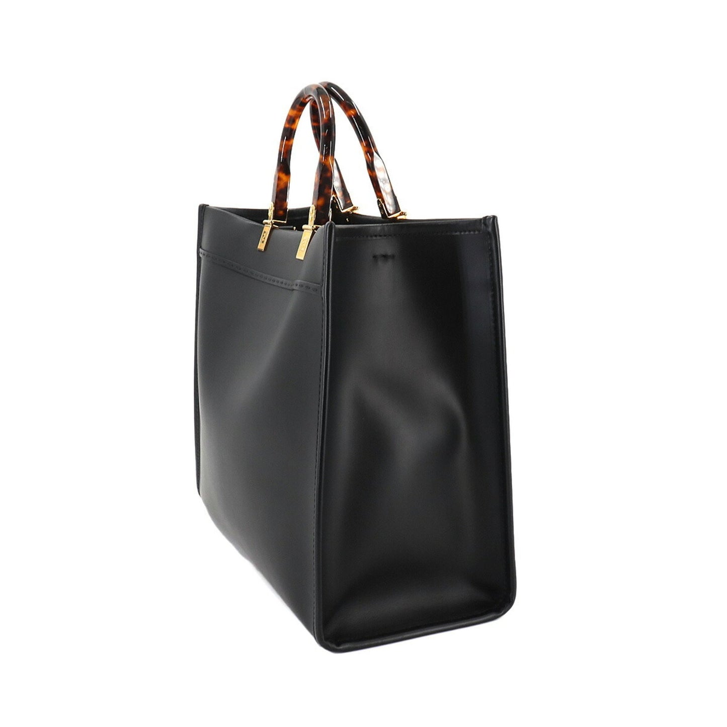 Fendi Black Leather Shopper Bag