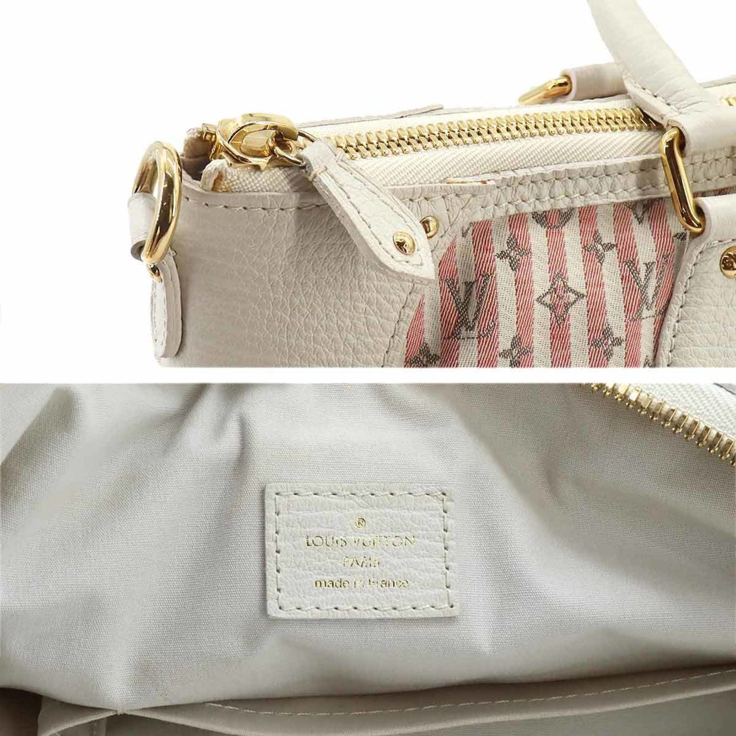 Louis Vuitton Marina GM White Canvas Hand Bag