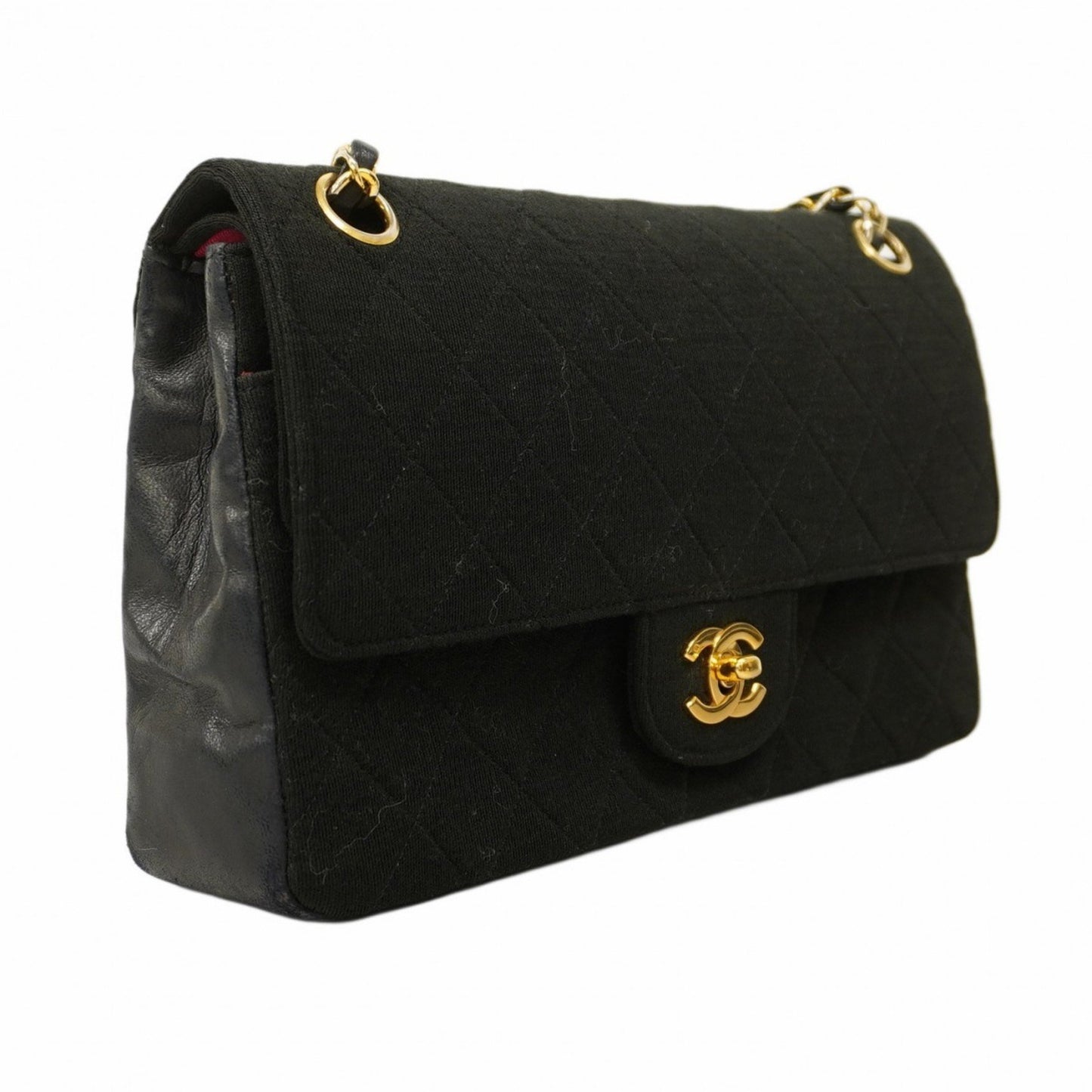 Chanel Timeless Black Cotton Shoulder Bag