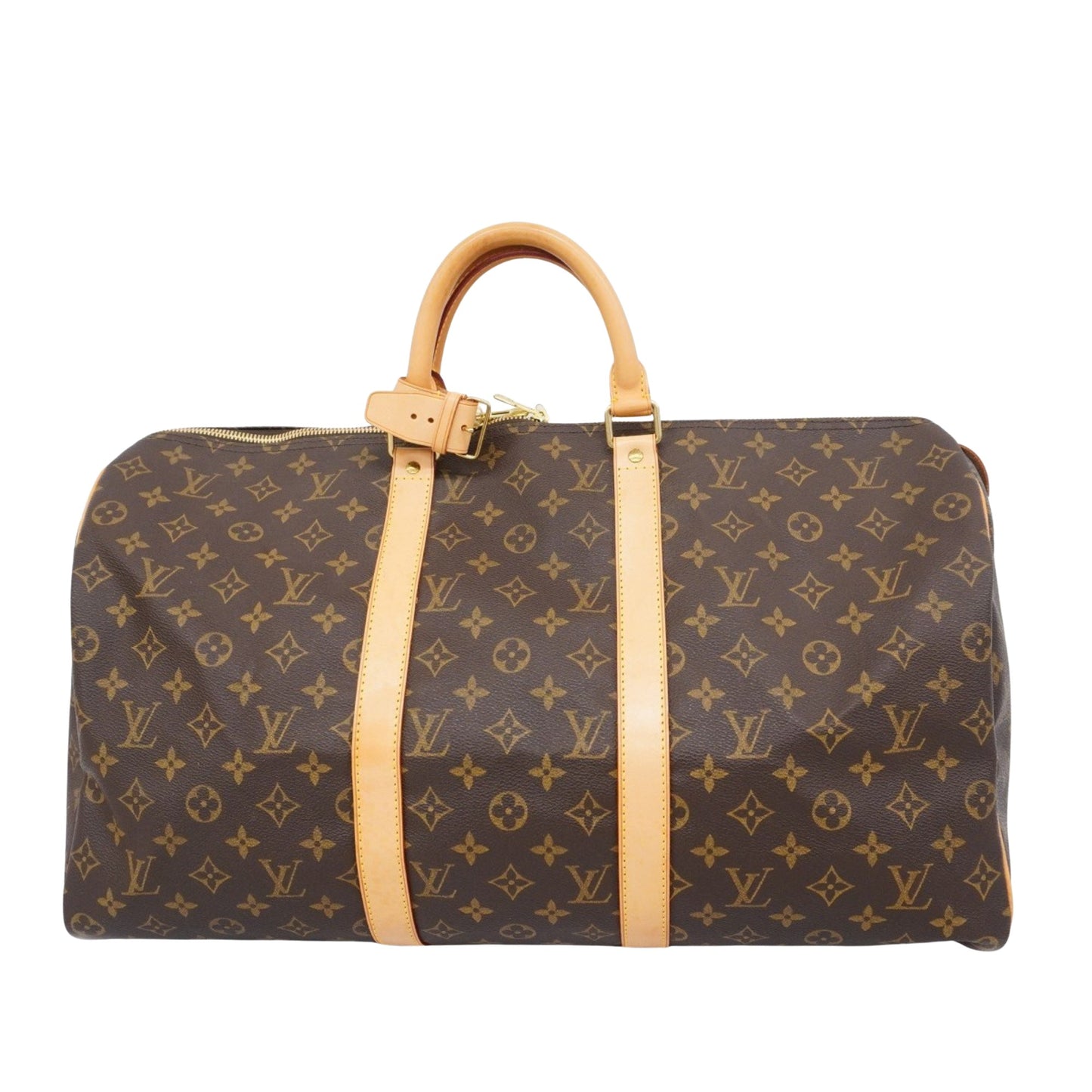 Louis Vuitton Keepall 50 Brown Canvas Travel Bag