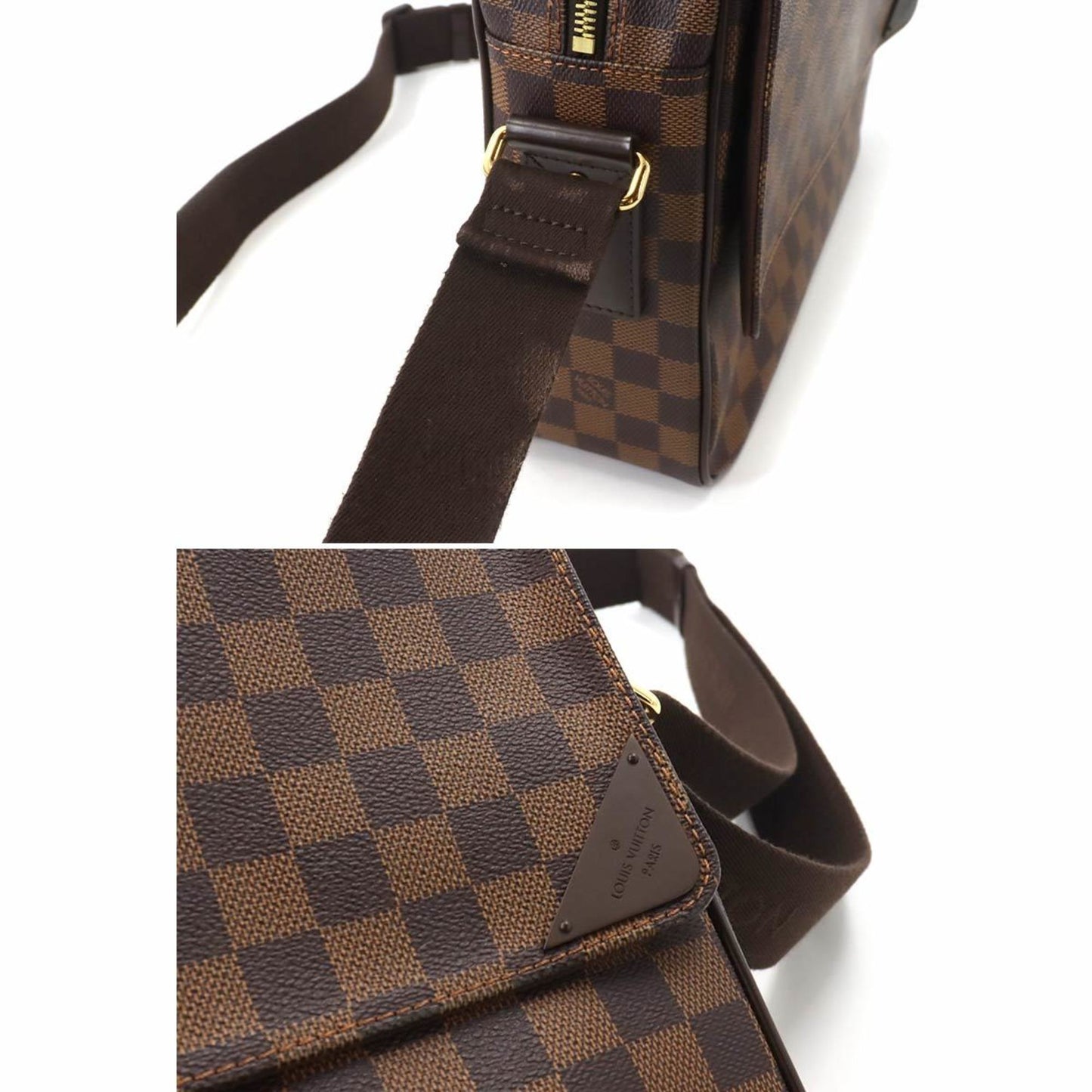 Louis Vuitton Shelton Brown Canvas Shoulder Bag