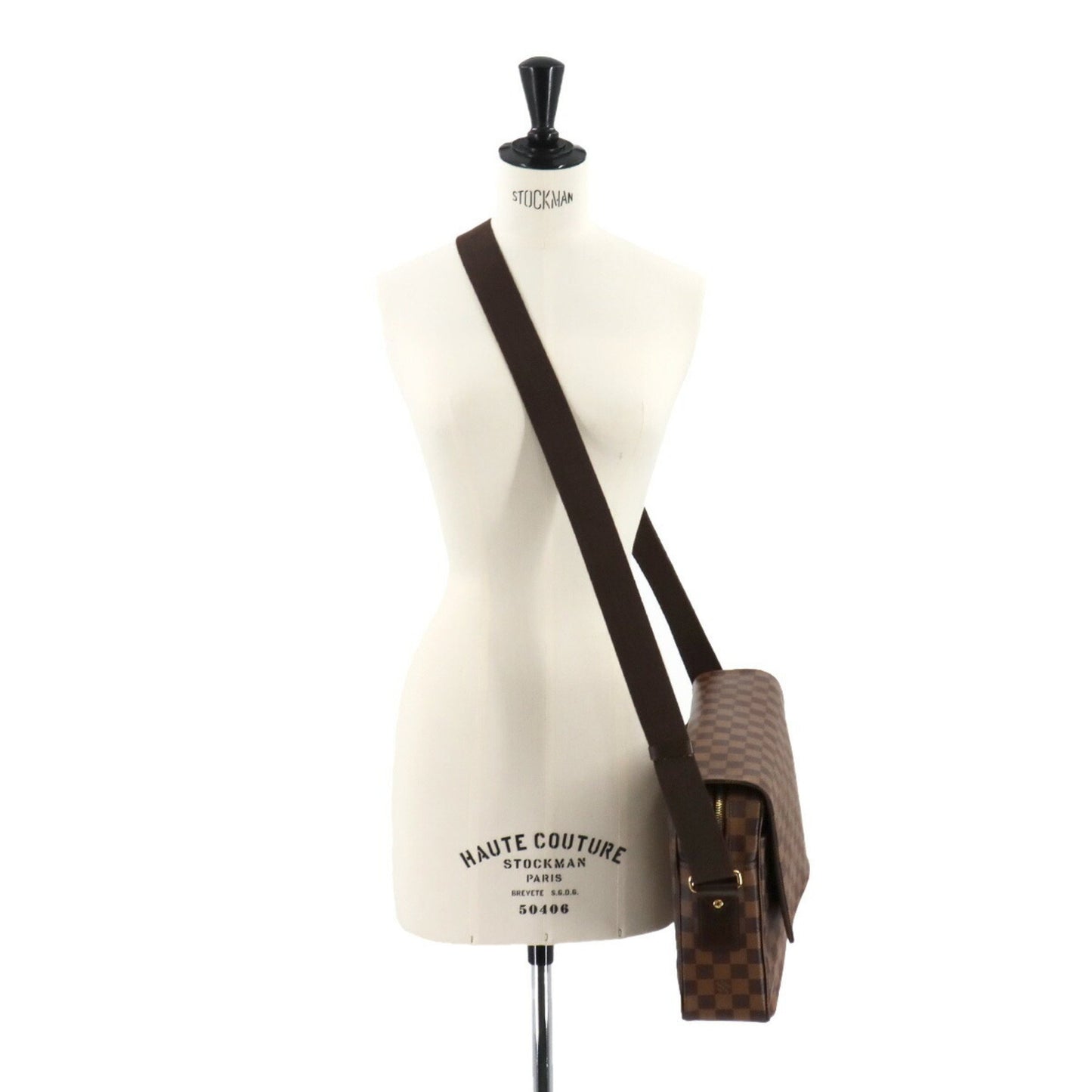 Louis Vuitton Shelton Brown Canvas Shoulder Bag