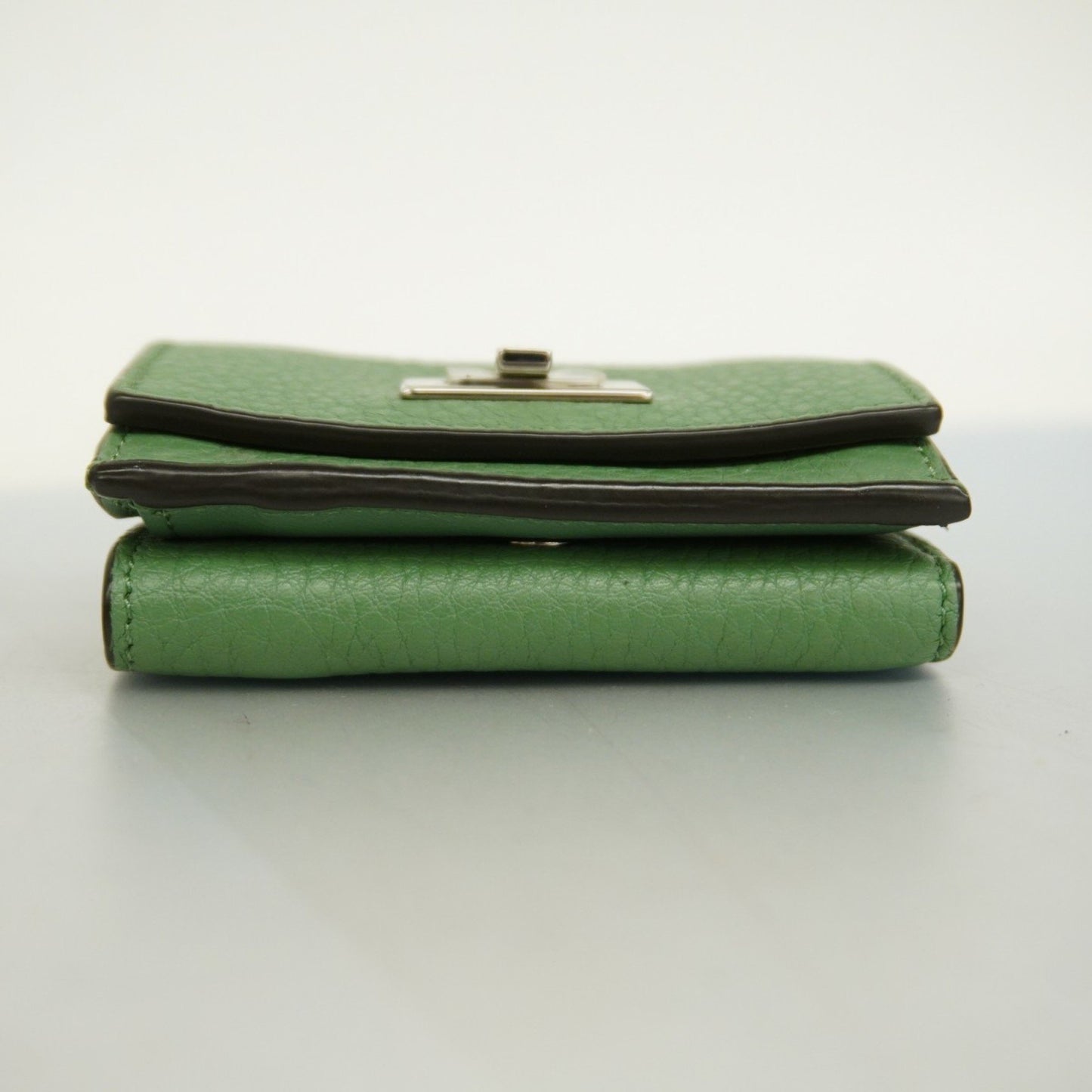 Fendi Green Leather Wallet Accessories