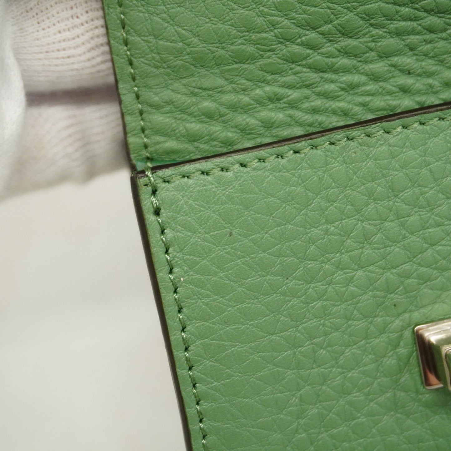 Fendi Green Leather Wallet Accessories