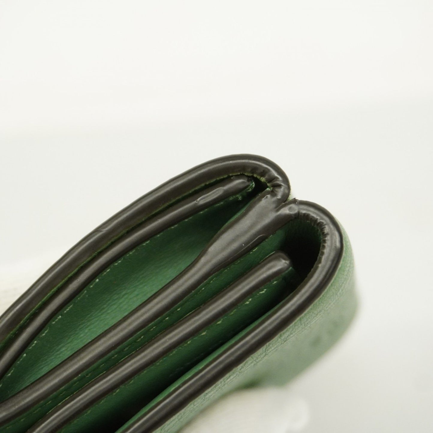 Fendi Green Leather Wallet Accessories